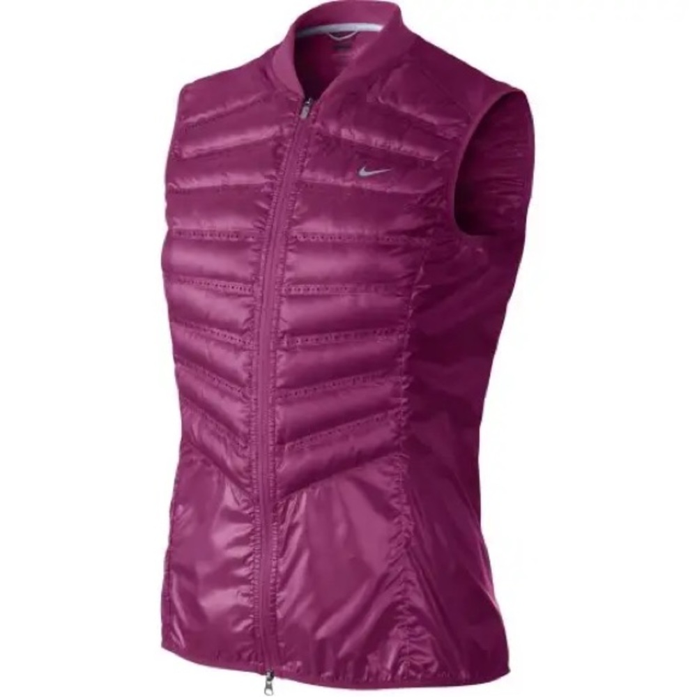 Nike Women's Raspberry Running 800 Aeroloft Puffer Vest Women’s Small *Like New*